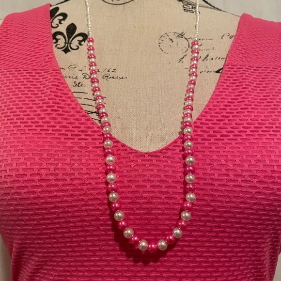 ❤️🤍 Faux Pearl Long Necklace - Picture 5 of 6